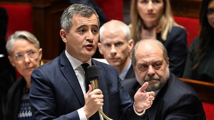 Le ministre de l'Intérieur Gérald Darmanin à l'Assemblée nationale, à Paris, le 11 décembre 2023. (BERTRAND GUAY / AFP)