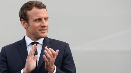 Le président de la République, Emmanuel Macron, lors d'un déplacement à Saint-Nazaire (Loire-Atlantique), le 31 mai 2017. (MAXPPP)
