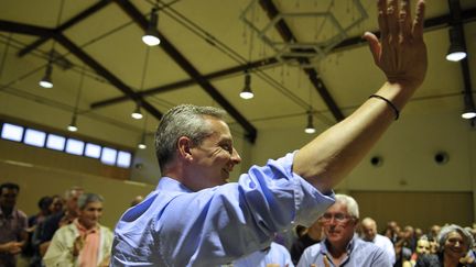 Le d&eacute;put&eacute; de l'Eure Bruno Le Maire (Les R&eacute;publicains) lors d'un meeting &agrave; Condom (Gers), le 11 juin 2015. (PASCAL PAVANI / AFP)