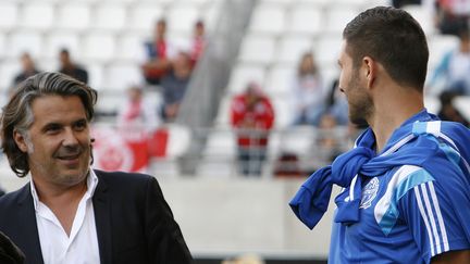 Vincent Labrune aux côtés de son attaquant André-Pierre Gignac (ANTHONY SERPE / ANTHONY SERPE)