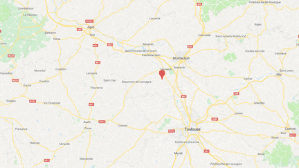 La commune de&nbsp;Mas-Grenier dans le Tarn-et-Garonne est située entre Montauban et Toulouse. (GOOGLE MAPS / FRANCEINFO)