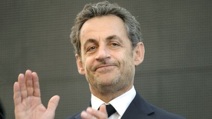 L'ancien pr&eacute;sident Nicolas Sarkozy en Isra&euml;l, le 22 mai 2013. (DAVID BUIMOVITCH / AFP)