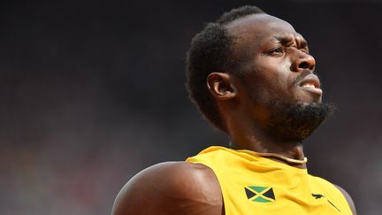 Usain Bolt, le 12 août 2017, à Londres. (BEN STANSALL / AFP)