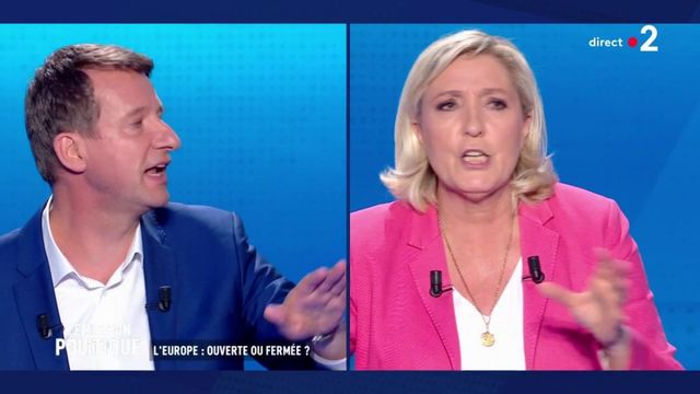 Européennes : "Ca s'appelle du patriotisme de pacotille", lance Jadot à Le Pen