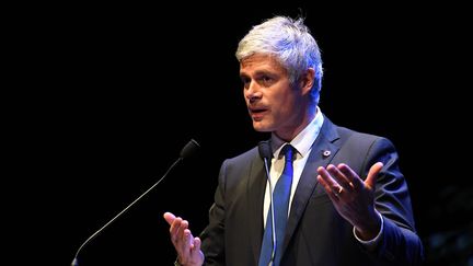 Laurent Wauquiez, lors d'un discours le 20 septembre 2018 à Divonne-les-Bains. (JEAN-PIERRE CLATOT / AFP)