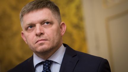 Le Premier ministre slovaque Robert Fico a présenté sa démission au président de la République, mercredi 14 mars 2018.&nbsp; (VLADIMIR SIMICEK / AFP)