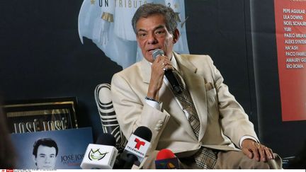 José José (José Sosa Ortiz) en conférence de presse à Mexico en 2014. (ISAAC GARRIDO/AP/SIPA / AP)