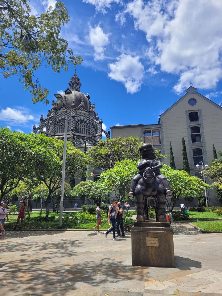 The city of Medellín is also the birthplace of Bottero.  By offering 23 monumental bronze sculptures, the artist completely changed the face of the traditional Berrio neighborhood in central Medellín.  (Photo Thomas Espeute)