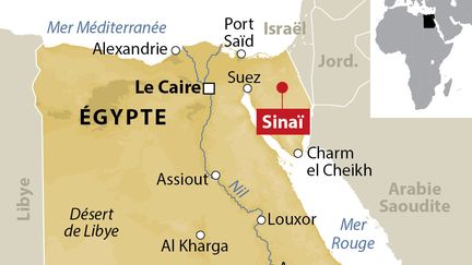 &nbsp; (Les positions de l'armée égyptienne visées par Daech sont situées dans le Sinaï © IDE)