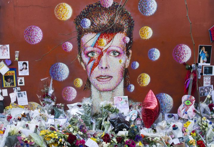 A Londres l'hommage à Bowie du street artist James Cochrane
 (Jutin Tallès/AFP)