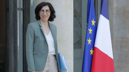 La ministre de la Culture Rima Abdul Malak à la sortie du conseil des ministres à l'Elysée, le 27 septembre 2023 (ALFONSO JIMENEZ/SHUTTERSTOCK/SIP / SIPA)