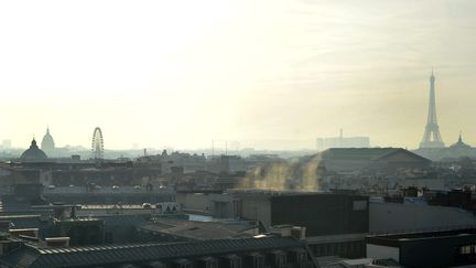 Paris sous la pollution, le 8 décembre 2016. (SERGE ATTAL / ONLY FRANCE / AFP)