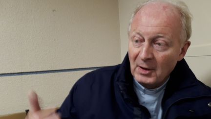 Monseigneur Luc Crepy, évêque de Versailles, chargé de la lutte contre les abus sexuels dans l'Église de France, à Lourdes le 3 avril 2019.&nbsp; (BENJAMIN ILLY / RADIO FRANCE)