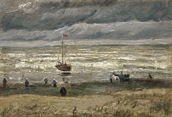 "Vue de la mer de Scheveningen (tempête)" de Vincent Van Gogh (1882).
 (HANDOUT / VAN GOGH MUSEUM / AFP)