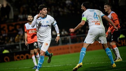 Leonardo Balerdi célèbre son but face à Lorient, le 10 décembre 2023. (AFP)