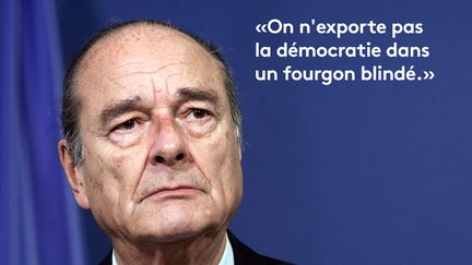 En 2003, à Silvio Berlusconi lors des débats sur la guerre en Irak. (PATRICK KOVARIK / AFP)