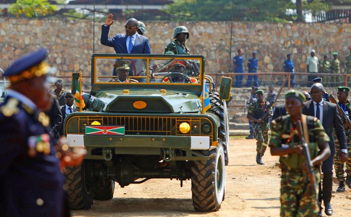 Le président Pierre Nkurunziza lors des cérémonies marquant le 55e anniversaire de l'indépendance du Burundi, le 1er juillet 2017, à Bujumbura, la capitale du pays. (REUTERS/Evrard Ngendakumana)