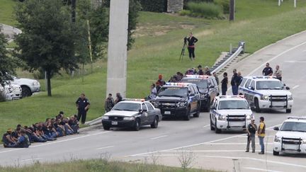 &nbsp; (Un secteur de Waco au Texas bouclé par la police après une fusillade © Rod Aydelotte/AP/SIPA)