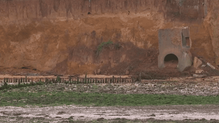 Une partie de l’histoire vient d’être emportée par l’érosion. Sur les plages du Débarquement à Grandcamp-Maisy, un blockhaus est tombé de la falaise. La conséquence directe du réchauffement climatique et de l'avancée inéluctable de la mer. (France 3)