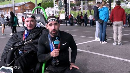 Daniel Guzman et son père José-Luis ont participé à une Spartan Race à Verbier (Suisse) sur le compte Twitter de @lemanbleutv (CAPTURE D'ÉCRAN)