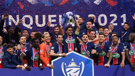 Le PSG garnit son armoire à trophées d'une quatorzième Coupe de France.&nbsp; (FRANCK FIFE / AFP)