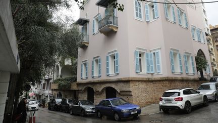 La maison appartenant à Carlos Ghosn à Beyrouth&nbsp;(Liban), le 31 décembre 2019. (ANWAR AMRO / AFP)