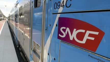 Un train SNCF en gare de Lyon Part-Dieu, le 4 octobre 2022. (MAXIME JEGAT/MAXPPP)