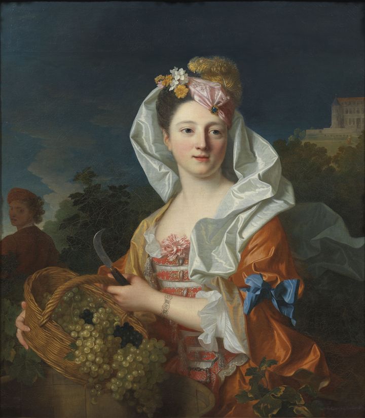 Une vendangeuse, portrait présumé de  Marguerite Elisabeth Rigaud, vers 1715 (Photographie Nationalmuseum.)