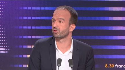 Manuel Bompard, le coordinateur de la France insoumise, sur franceinfo, le 11 octobre 2023. (FRANCEINFO / RADIOFRANCE)