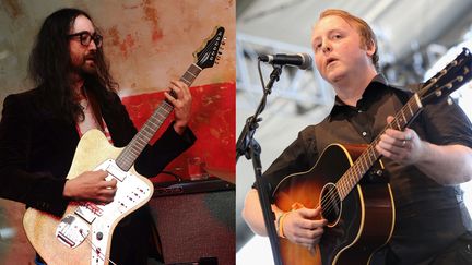 À gauche : Sean Lennon à New York, le 7 septembre 2017. À droite : James McCartney au festival Coachella, en Californie, le 12 avril 2013. (BFA / SHUTTERSTOCK / SIPA / KARL WALTER / GETTY IMAGES)