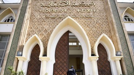 Tribunal de Salé, près&nbsp;de Rabat, où se tient le procès du rappeur Gnawi, le 14 novembre 2019.&nbsp; (FADEL SENNA / AFP)