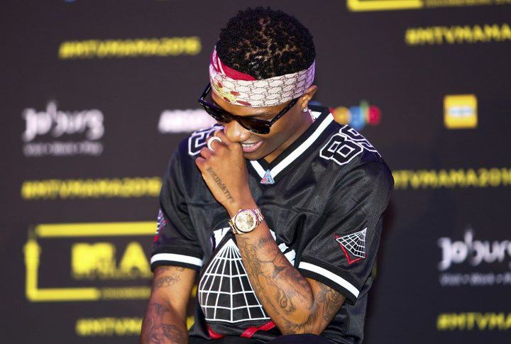 L'artiste nigérian Wizkid à Johannesbourg, lors de la conférence de pres des MTV Music Awards (MAMA) le 21 octobre 2016 (MICHELLY RALL / MTV AFRICA MUSIC AWARDS / AFP-SERVICES)