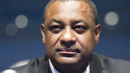 Jeffrey Webb, le 24 mars 2015, &agrave; Vienne (Autriche). (JOE KLAMAR / AFP)