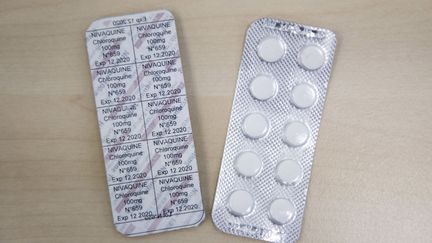 La nivaquine, ou chloroquine, en comprimés de 100 mg. (SYSPEO/SIPA)