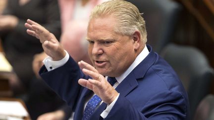 Le Premier ministre de l'Ontario, Doug Ford, dont le gouvernement a annulé la construction d'une université complètement francophone 
 (Chris Young / AP / SIPA)