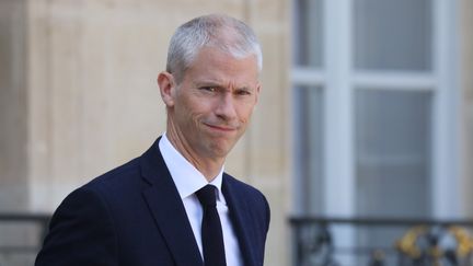 Le ministre de la Culture, Franck Riester, à l'Elysée, à Paris, le 24 avril 2019. (LUDOVIC MARIN / AFP)