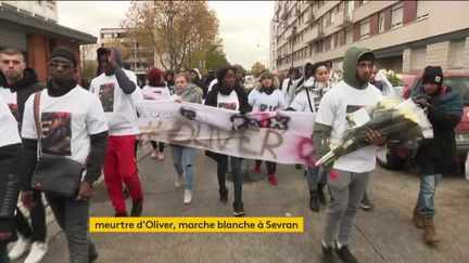 La marche blanche en hommage à Oliver, tué à Sevran (FRANCEINFO)