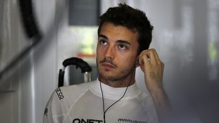 Le pilote de Formule 1 Jules Bianchi lors des essais du Grand Prix du Japon, &agrave;&nbsp;Suzuka, le 3 octobre 2014. (FREDERIC LE FLOC H / DPPI MEDIA / AFP)