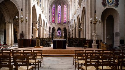 L'église de Saint-Germain-l'Auxerrois, à Paris, le 5 avril 2020. (ALEXIS SCIARD / MAXPPP)