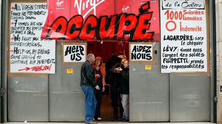 Occupation du Virgin des Champs Elysées par les salariés le 17 juin 2013
