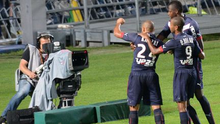 Le trio d'attaque bordelaise, Wahbi Khazri, Diego Rolan et Cheick Diabaté