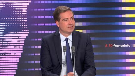 Olivier Becht, président du groupe Agir Ensemble à l’Assemblée nationale, était dimanche 5 juin l'invité du 8h30 franceinfo.&nbsp; (FRANCEINFO / RADIOFRANCE)