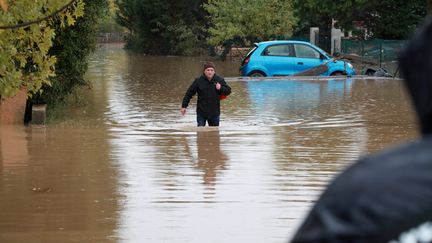 la commune de Roquebrune-sur-Argens, touchée par la crue du fleuve côtier Argens, le 24 novembre 2019. (PHILIPE ARNASSAN / MAXPPP)