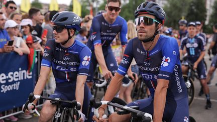 David Gaudu et Thibaut Pinot lors du Tour de France 2023. (AFP)