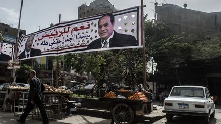 La campagne pour l'élection présidentielle a commencé samedi 24 février 2018 en Égypte, comme ici au Caire. (KHALED DESOUKI / AFP)