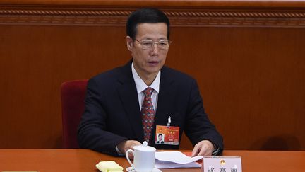 Zhang Gaoli, ancien haut dirigeant communiste chinois, en mars 2015, à Pékin (Chine). (WANG ZHAO / AFP)