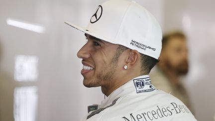 Lewis Hamilton, au Grand Prix d'Abou Dhabi, jeudi 20 novembre 2014.&nbsp; (FRANCOIS FLAMAND / DPPI MEDIA / AFP)