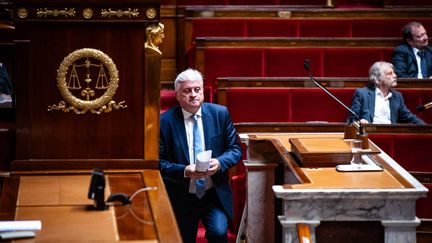 A debate on the organization of air navigation services in the event of a social movement is held at the National Assembly, in Paris, on November 15, 2023. (AMAURY CORNU / HANS LUCAS / AFP)