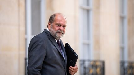 Le ministre de la Justice, Éric Dupond-Moretti, à l'Elysée (Paris), le 23 août 2023. (XOSE BOUZAS / HANS LUCAS / AFP)