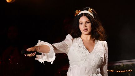 Lana Del Rey sur scène dans un festival à San Francisco le 12 août 2023. (CASEY FLANIGAN/IMAGESPACE/SHUTTE / SIPA)